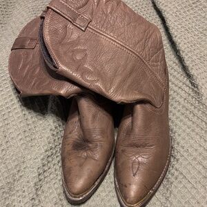 Brown Leather Cowboy Boots